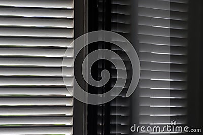 Reflect of shutter window Stock Photo