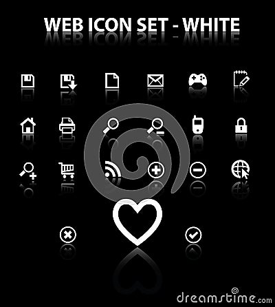 Reflect Web Icon Set Vector Illustration