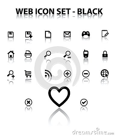 Reflect Web Icon Set Vector Illustration