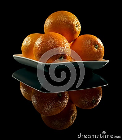 Reflected Orange Display Stock Photo
