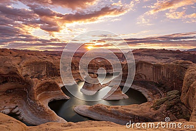 Reflection canyon Stock Photo