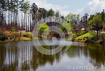 Reflection of Early Spring Stock Photo