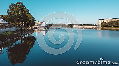 Cranes Roost an outdoor park and amphitheater in Altamonte Springs Florida Stock Photo