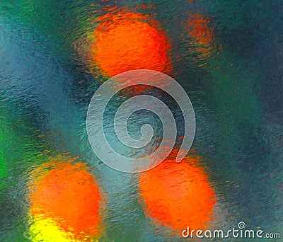 reflection orange abstract lights mirrors pattern blur hdr Stock Photo