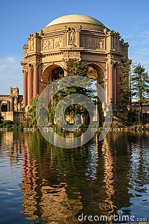 Reflection of The Palace of Fine Arts Editorial Stock Photo