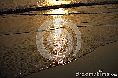 Reflection in the sea water Stock Photo