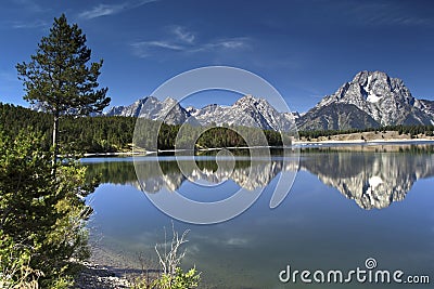 Reflection at Signal Mountain Stock Photo