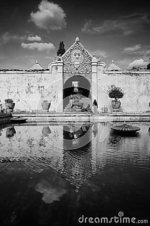 Reflection on Taman Sari Water Castle Jogja Editorial Stock Photo