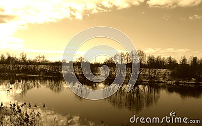 Reflection in water Stock Photo