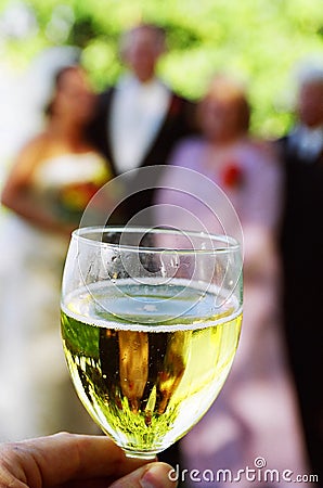 Reflection- Wine glass Stock Photo