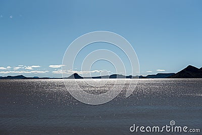 Reflections on the Gariep Dam Stock Photo