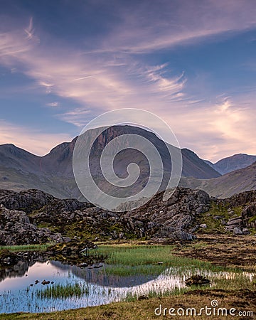 Reflections of Great Gable, Lake District Stock Photo