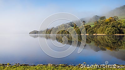 Reflections on Lake Bala Stock Photo