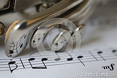 Reflections of music Stock Photo
