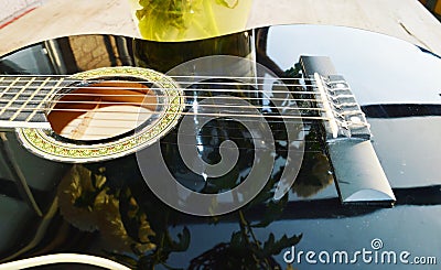 Reflections and music, symbols Stock Photo