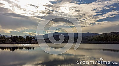 Reflections on Papoose Lake In Southern California Stock Photo