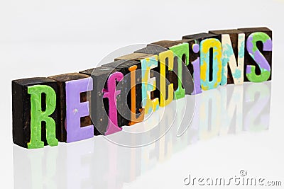 Reflections time for reflection remember history concentrate ponder meaning Stock Photo