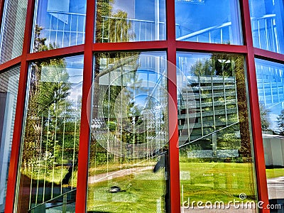 Reflections in windows Stock Photo