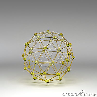 Reflective molecular structure Stock Photo