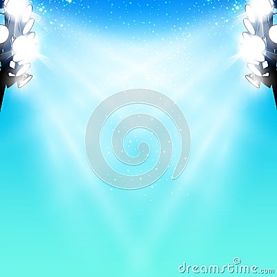 Reflector Light with Sparkling Vector Illustration