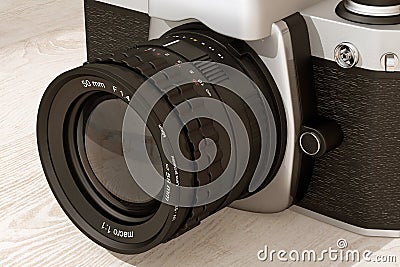 Reflex analog camera Stock Photo