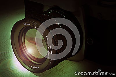 Reflex analog camera Stock Photo