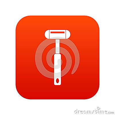Reflex hammer icon digital red Vector Illustration