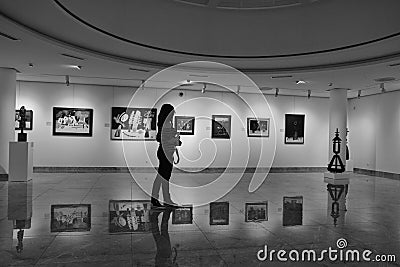 Reflexes in the museum Editorial Stock Photo