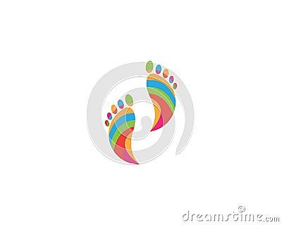 Reflexology foot icon vector illustration Vector Illustration