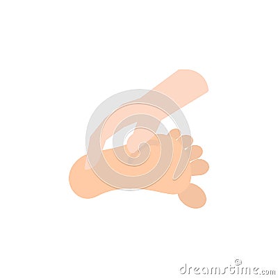 Reflexology hand toe icon. Simple color vector elements of alternative medicine icons for ui and ux, website or mobile application Stock Photo