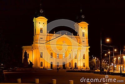 Reformed Great Church in Debrecen, Hungary Stock Photo