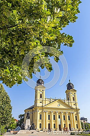Reformed Great Church in Debrecen, Hungary Stock Photo