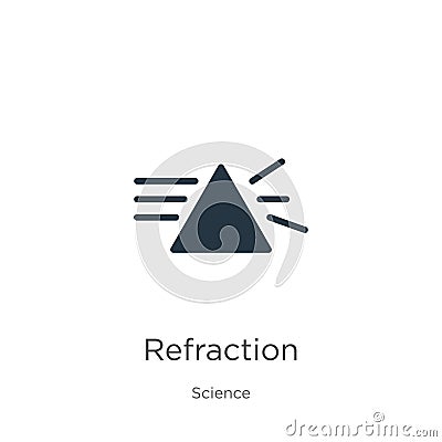 Refraction icon vector. Trendy flat refraction icon from science collection isolated on white background. Vector illustration can Vector Illustration