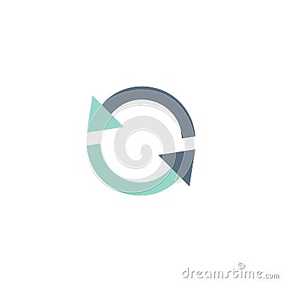Refresh buttons icon and simple flat symbol for web site, mobile, logo, app, UI Vector Illustration