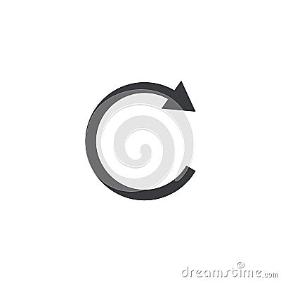 Refresh icon. Vector shape restart interface button. Element for design mobile app or website Vector Illustration