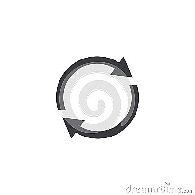 Refresh icon. Vector shape restart interface button. Element for design mobile app or website Vector Illustration