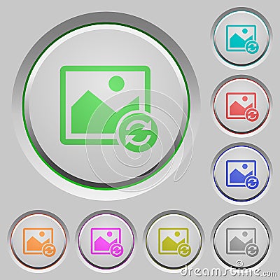 Refresh image push buttons Stock Photo