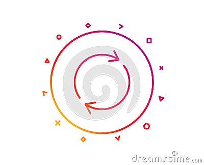 Refresh line icon. Rotation arrow sign. Vector Vector Illustration