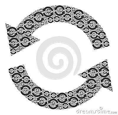 Refresh Recursion Composition of Itself Items Vector Illustration