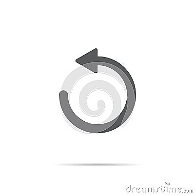 Refresh, reload, repeat icon vector in rounded ends style Vector Illustration