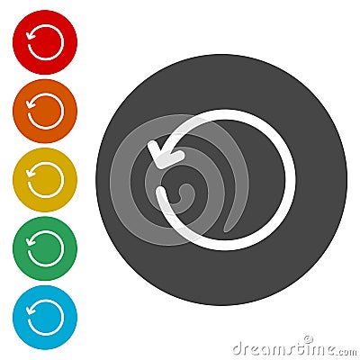 Refresh reload rotation loop sign set Vector Illustration