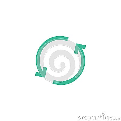 Refresh repeat icon vector arrow. Reload reset symbol circle loop Vector Illustration