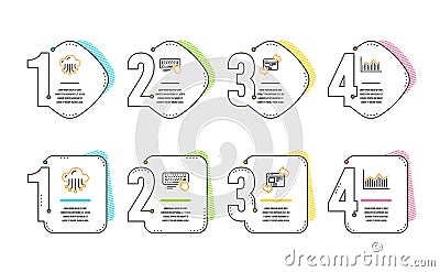 Refresh website, Cloud storage and Computer keyboard icons set. Money diagram sign. Vector Vector Illustration