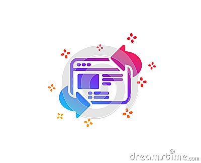 Refresh website icon. Update web page sign. Vector Vector Illustration
