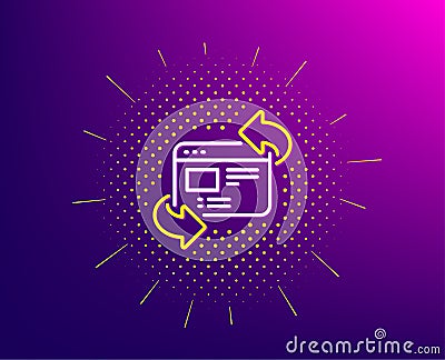 Refresh website line icon. Update web page sign. Vector Vector Illustration