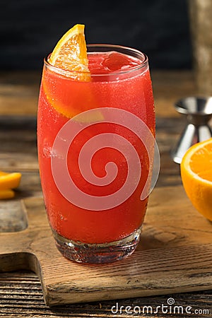 Refreshing Boozy Southern Alabama Slammer Cocktail Stock Photo