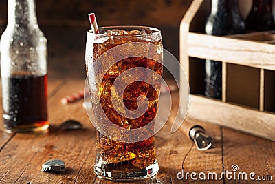 Refreshing Bubbly Soda Pop Stock Photo