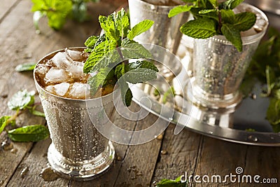 Refreshing Cold Mint Julep Stock Photo