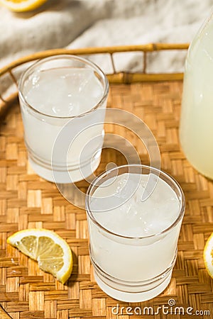 Refreshing Cold Sweet Lemonade Stock Photo