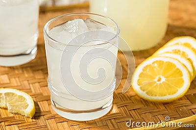 Refreshing Cold Sweet Lemonade Stock Photo